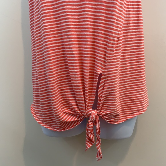 Banana Republic Linen Striped Sleeveless Tank Shirt - Picture 3 of 8
